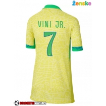 Ženske Nogometnih dresov Brazilija Vinicius Junior #7 Domači Copa America 2024 Kratki rokavi